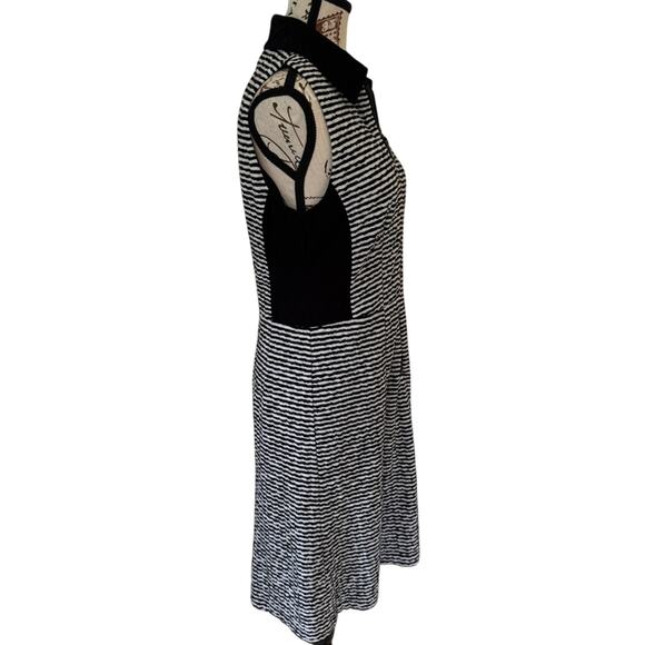 EUC Nanette Lepore Black and White Striped Sleeveless Dress Size 8 - Picture 7 of 8